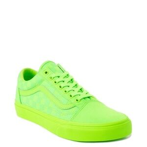 Vans Old Skool - Neon Green with Checkerboard (Journey’s Exclusive) - 8.5M